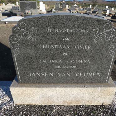 VEUREN Christiaan Vivier, Jansen van & Zacharia Jacomina SNYMAN
