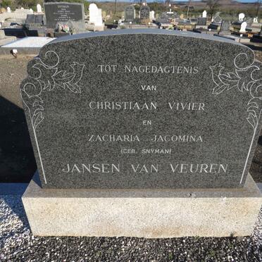 VEUREN Christiaan Vivier, Jansen van & Zacharia Jacomina SNYMAN