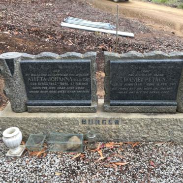 BURGER Daniel  Petrus 1896-1963 &amp; Aletta Johanna DU TOIT 1902-1951