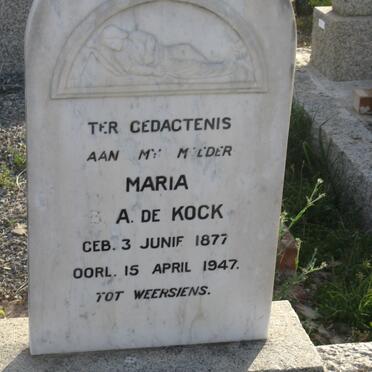 KOCK Maria B.A., de 1877-1947