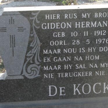 KOCK Gideon Hermanus, de 1912-1976