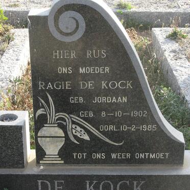 KOCK Ragie, de nee JORDAAN 1902-1985