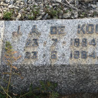 KOCK J.A., de 1884-1964