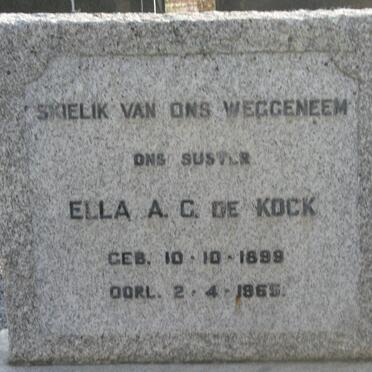 KOCK Ella A.C., de 1899-1965