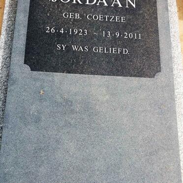 JORDAAN Rina nee COETZEE 1923-2011