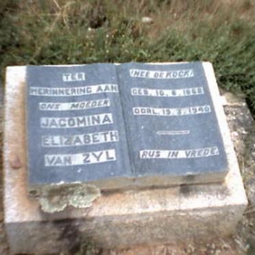 ZYL Jacomina Elizabeth, van nee DE KOCK -1940