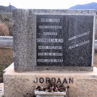 JORDAAN Cornelia E.H. nee VICTOR 1895-1923