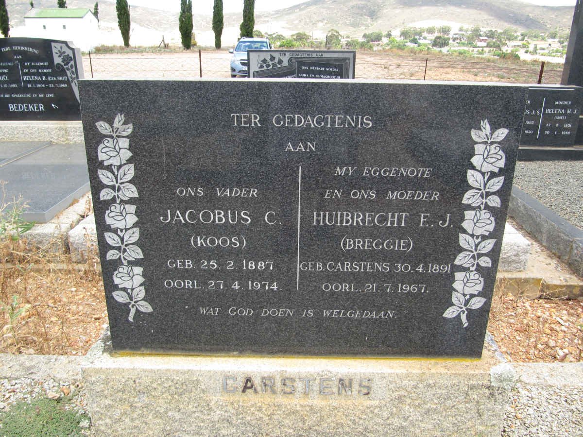 CARSTENS Jacobus C. 1887-1974 &amp; Huibrecht E.J. CARSTENS 1891-1967