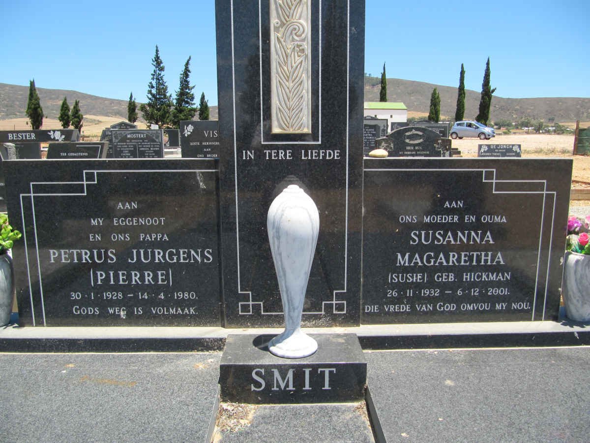 SMIT Petrus Jurgens 1928-1980 &amp; Susanna Magaretha HICKMAN 1932-2001