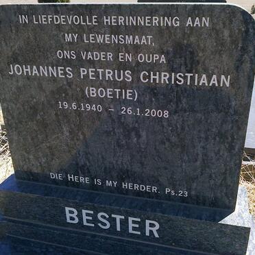 BESTER Johannes Petrus Christiaan 1940-2008