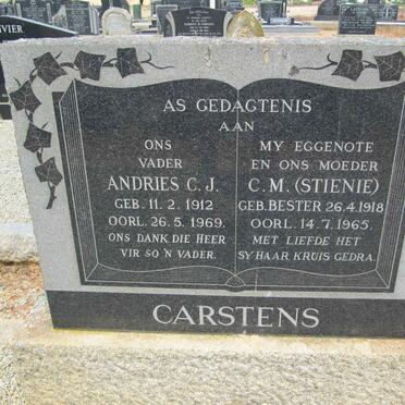 CARSTENS Andries C.J. 1912-1969 &amp; C.M. BESTER 1918-1965
