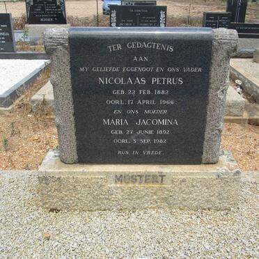 MOSTERT Nicolaas Petrus 1882-1966 &amp; Maria Jacomina 1892-1982