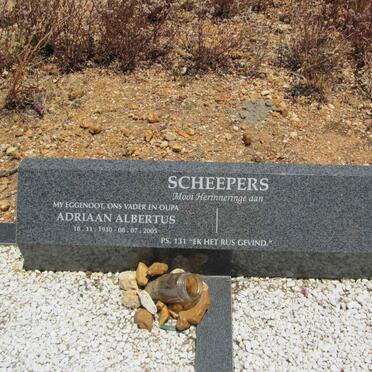 SCHEEPERS Adriaan Albertus 1930-2005