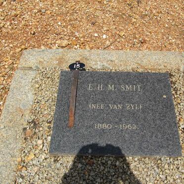SMIT E.H.M. nee VAN ZYL 1880-1962
