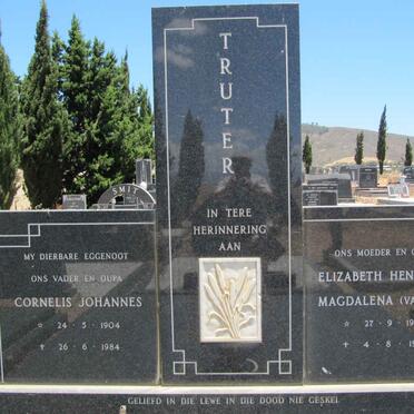 TRUTER Cornelis Johannes 1904-1984 &amp; Elizabeth Hendrina Magdalena VAN ZYL 1908-1993