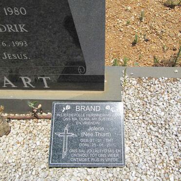 THIART William Hendrik 1916-1993 &amp; Beatrix Helena CARSTENS 1920-1980 :: BRAND Jolene nee THIART 1961-2011