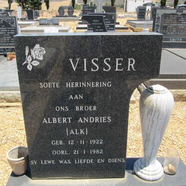 VISSER Albert Andries 1922-1982
