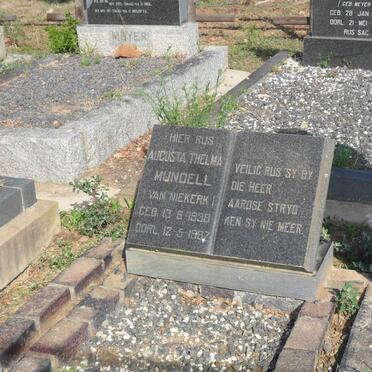MUNDELL Augusta Thelma nee VAN NIEKERK 1938-1967