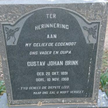BRINK Gustav Johan 1891-1968