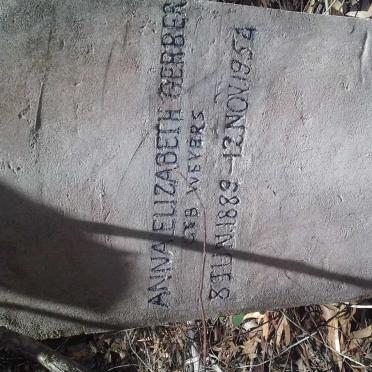 GERBER Anna Elizabeth nee WEYERS 1889-1954
