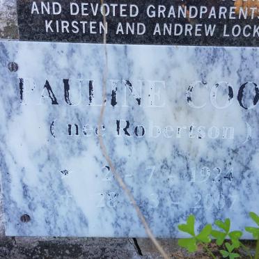 COOK Theodore 1923-1995 &amp; Constance Pauline ROBERTSON 1924-2007