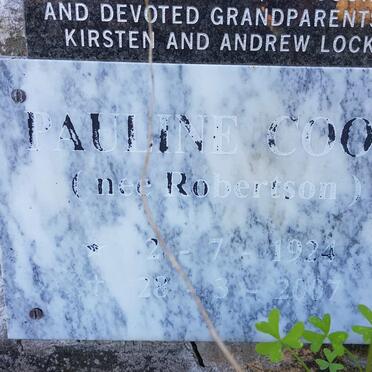 COOK Theodore 1923-1995 &amp; Constance Pauline ROBERTSON 1924-2007