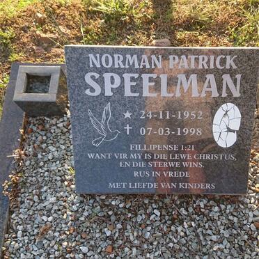 SPEELMAN Norman Patrick 1952-1998