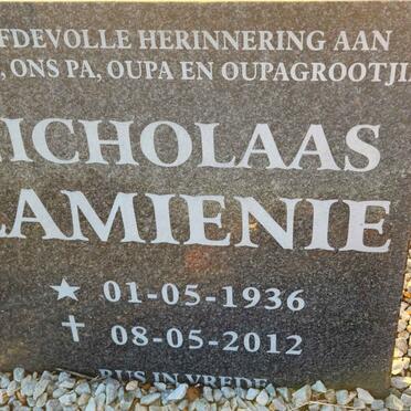 LAMIENIE Nicholaas 1936-2012