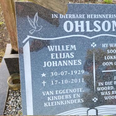 OHLSON Willem Elijas Johannes 1929-2011