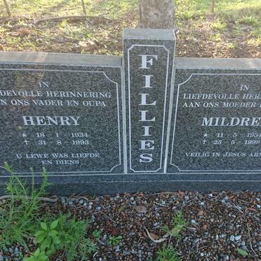FILLIES Henry 1934-1993 & Mildred 1934-1998