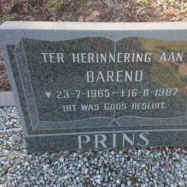 PRINS Barend 1965-1987