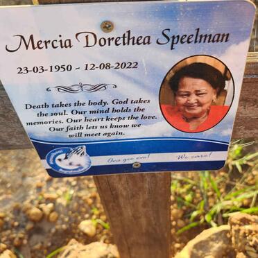 SPEELMAN Mercia Dorethea 1950-2022