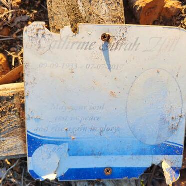 HILL Cathrine Sarah 1933-2017