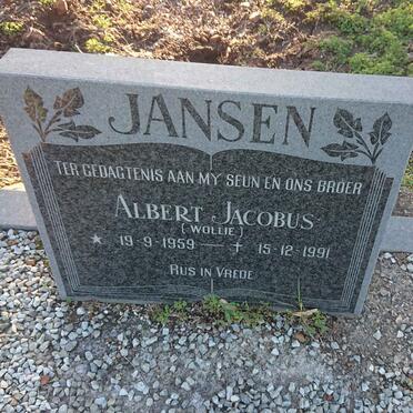 JANSEN Albert Jacobus 1959-1991
