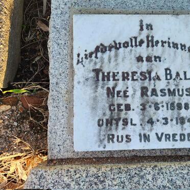 BALIE Theresia nee RASMUS 1898-1945