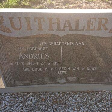 UITHALER Andries 1931-1991
