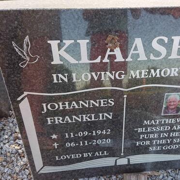 KLAASEN Johannes Franklin 1942-2020