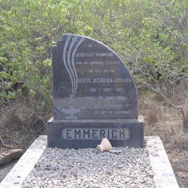 EMMERICH Hester Jacoba nee OOSTHUIZEN 1925-1988