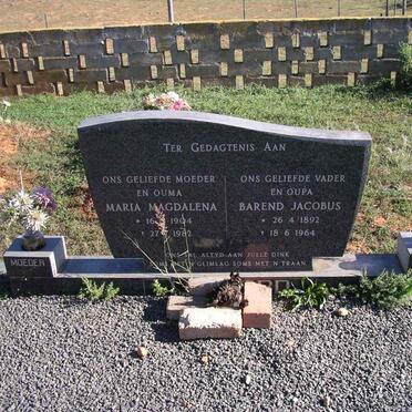 LEONARD Barend Jacobus 1892-1964 &amp; Maria Magdalena 1904-1982