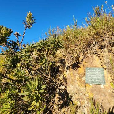 Western Cape, MOSSEL BAY district, Robinson pass, Memorial Plaque