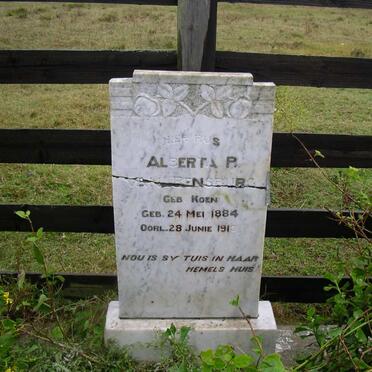 RENSBURG Alberta P., van nee KOEN 1884-1910