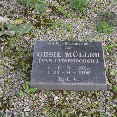 MÜLLER Gesie nee VAN LITSENBORGH 1925-1996