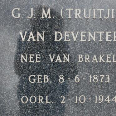 DEVENTER G.J.M., van nee VAN BRAKEL 1873-1944