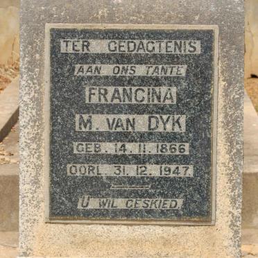 DYK Francina M., van 1866-1947