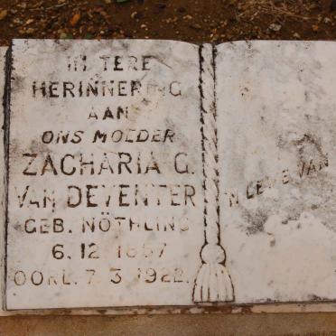 DEVENTER Zacharia, van nee NÖTHLING 1857-1922