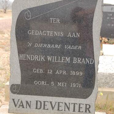 DEVENTER Hendrik Willem Brand, van 1899-1971