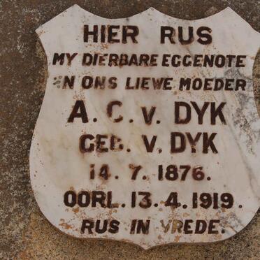 DYK A.C., van NEE VAN DYK 1876-1919