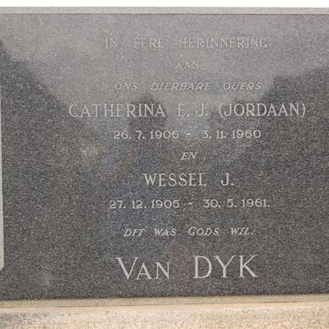 DYK Wessel J., van 1905-1961 &amp; Catharina E.J. JORDAAN 1906-1960