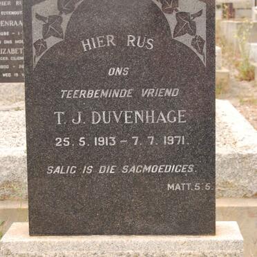 DUVENHAGE T.J. 1913-1971