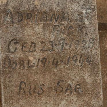 FICK Adriana T. 1928-1944